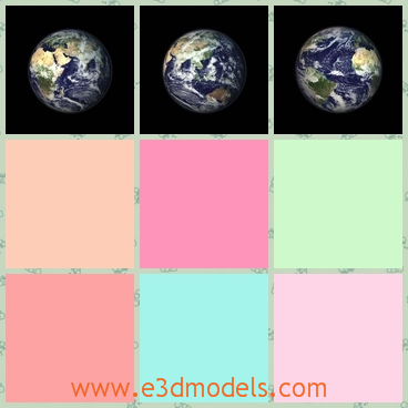 3d model the earth - This is a 3d model of the earth from the perspective of the space,which is in the dark blue and looks great.