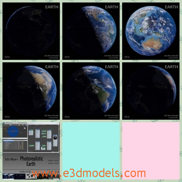 3d model the earth in blue - This is a 3d model of the earth in blue,which is round and great.The model is made according to the real unit.