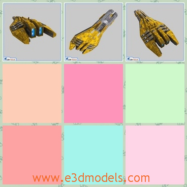 3d model the iron shuttle - This is a 3d model of the iron ]shuttle,which is the alien type.The spaceship is the most common type in the space.