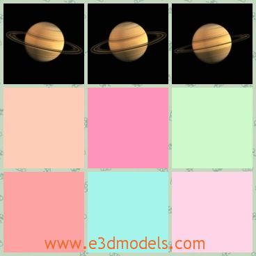 3d model the planet-saturn - This is a 3d model of the planet-saturn,which is called the planet of the agriculture by people.The model is fully textured.