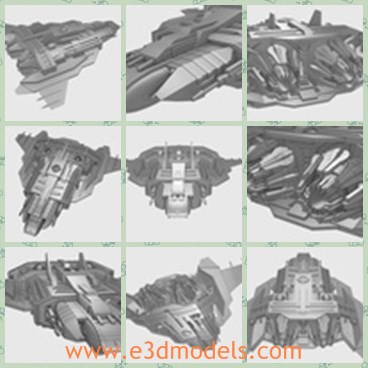 3d model the small spaceship - This is a 3d model of the small spaceship,which is large and heavy.The spaceship is the most powerful weapon during war time.