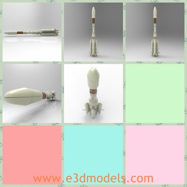 3d model the spacecraft - This is a 3d model of the spacecraft Ariane 4,which was an expendable launch system, designed by the European Space Agency and manufactured and marketed by its subsidiary Arianespace.