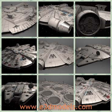 3d model the spaceship - This is a 3d model of the spaceship,which is large and special and made with high quality.The model is old and fantastic.
