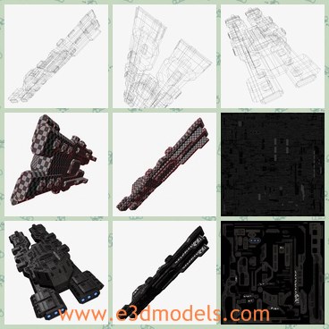 3d model the spaceship - This is a  3d model about the spaceship,which is large and heavy.The model is made with high quality and in special materials.