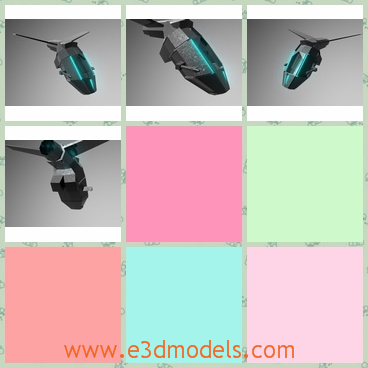3d model the spaceship - This is a 3d model of the spaceship in special shape.The model is modern and used frequently in the game.