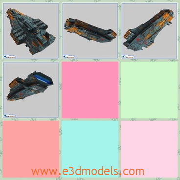 3d model the starship - This is a 3d model of the starship,which is heavy and modern.The model is the spaceship in the movies.