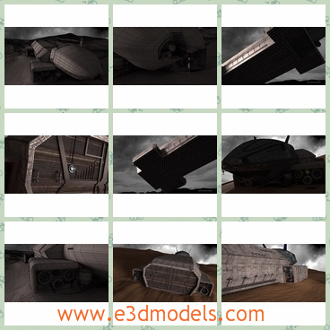 3d model the starship - This is a 3d model of the starship,which is modern and heavy.The model is made of steel and other materials.