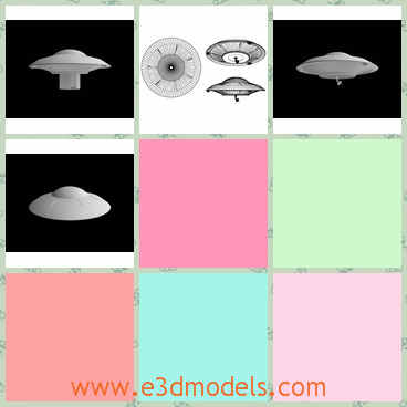 3d model the tray - This is a 3d model of the tray,which is flying in the sky.The model looks like the UFO in the spacecraft that viewed through the spaceships.