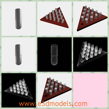 3d model solitaire puzzle - This is a 3d model of a solitaire puzzle on a trilateral.And the shape looks like a dangling space.