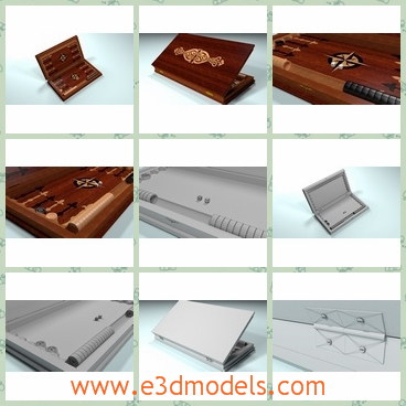 3d model the backgammon - This is a 3d model about the backgammon,which exists in the western world.The model includes the board,the four light sources,kinds of dice and the chips in black and brown.