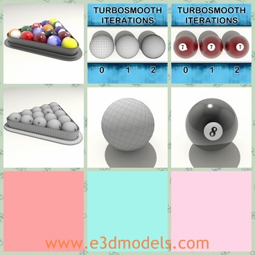 3d model the balls - This is a 3d model of the balls,which are made in the same size but in different colors.The model is common in the life.