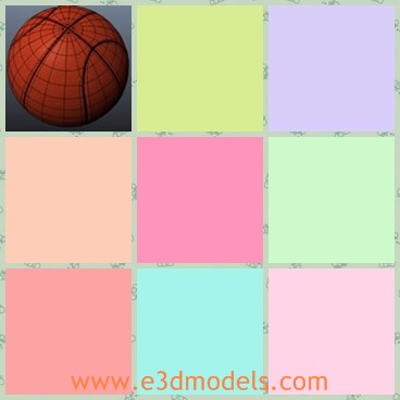 3d model the basketball - This is a 3d model of the basketball,which is textured and round.The basketball is common and popular.