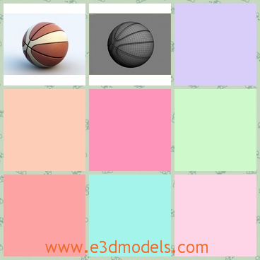 3d model the basketball - This is a 3d model about the basketball,which is common and popular for boys.The model is made in high quality.