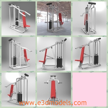 3d model the bench press - THis is a 3d model of the bench press.The bench press is a form of weightlifting which primarily focuses on the development of the pectoral or chest muscles.