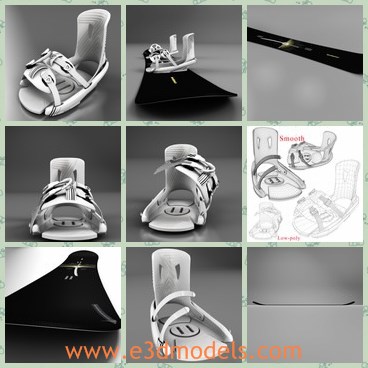 3d model the board - This is a 3d model of the snowboard,which was designed to provide a high definition in a low poly.