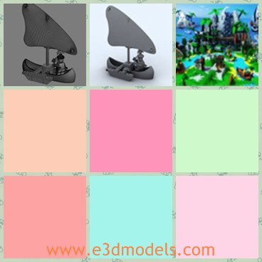 3d model the canoe in Indian - This is a 3d model of the canoe in Indian,which is small and cute.The model is made according to the famous novel Tresure island.