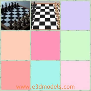 3d model the chess - This is a 3d model of a chess board which you can easily use for making a game, TV commercials, animated movies and much more sectors.