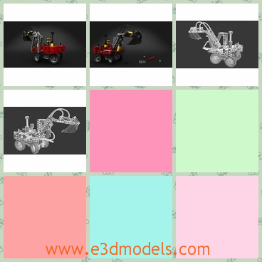 3d model the electric excavator - This is a 3d model of the electric excavator,which is the toy type.The model is is small but practical.