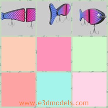3d model the fish - Ths is a 3d model of the fish,which is made of plastic materials.The fish is made of colorful material and it is so cute to play with for kids.