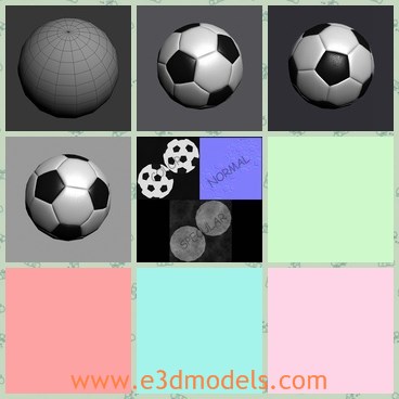 3d model the football - This is a 3d model of the football,which is ready to play on the playground.