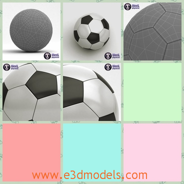 3d model the football - This is a 3d modle of the football,which is smooth on the surface and the shape is round and fine.