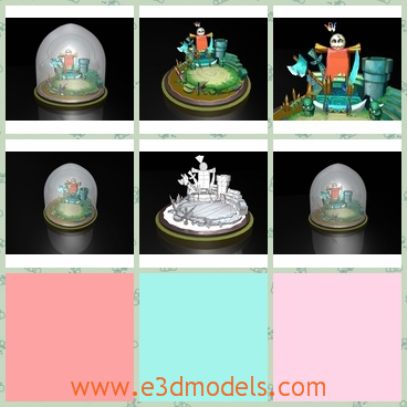 3d model the gift set as the decoration - This is a 3d model of the gift set as the decoration,which is pretty and great.The model is made of glass materials.