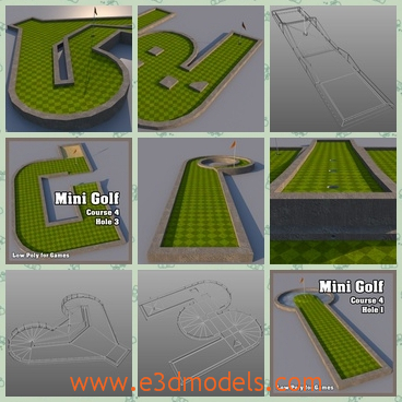 3d model the golf course - THis is a 3d model of the golf course,which is large and great.The model is made in high quality and with special materials.
