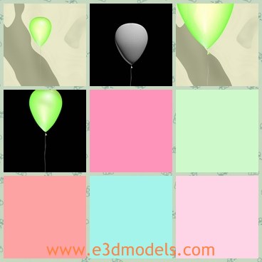 3d model the green balloon - This is a 3d model of the green balloon,which is made by common workers in the industry.