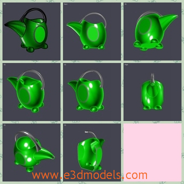 3d model the green can - This is a 3d model of the green can,which is cute and plastic.The model is printable,and one can try to avoid every sharp corner when designing this model.