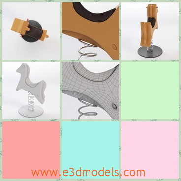 3d model the horse for kids - This is a 3d model of the horse for kids,which is usually placed in the palyground.The model is built for kids.