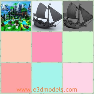 3d model the pirate ship - This is a 3d model of the pirate ship,which the special sign on the flag and the pirates are very dirty and in bad moods.