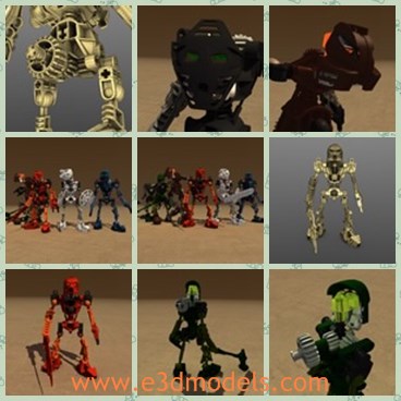 3d model the robot collection - This is a 3d model of the robot collection,which contains 6 different lego bionicle charactors from the Toa Mata series.