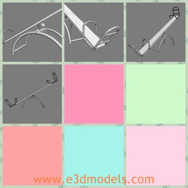 3d model the seesaw - This is a 3d model of the seesaw,which is the common equipment for entertainment in the garden for kids.