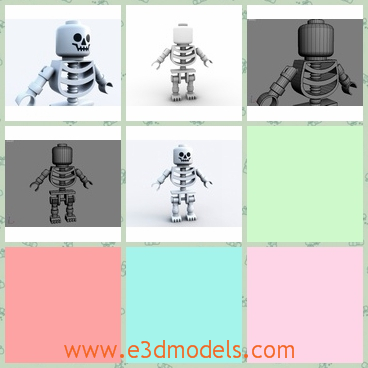 3d model the skeleton - This is a 3d model of the skeleton,which is made in high quality.The model is made according to the real bases.