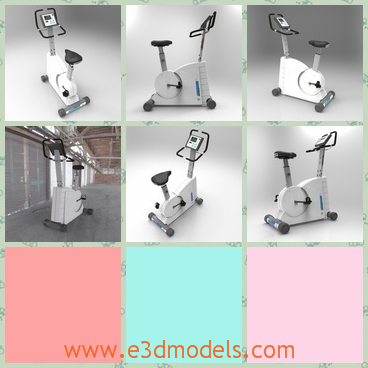 3d model the special bike - This is a 3d model of the special bike. An exercise bicycle is a stationary bicycle used as exercise equipment, not as transportation.