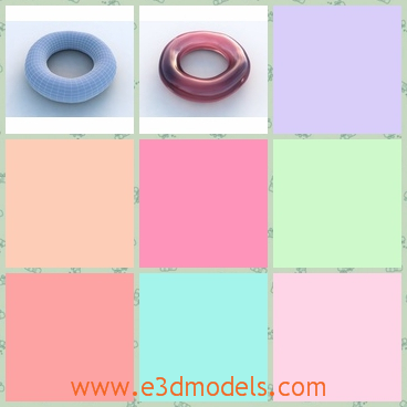 3d model the swimming ring - This is a 3d model of the swimming ring,which is for the sake of safety.The model is round and inflatable.