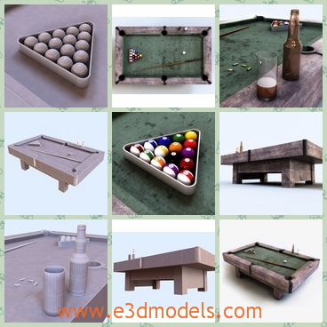 3d model the table for snooker - This is a 3d model of the table for snooker,which is common and popular in our daily life.