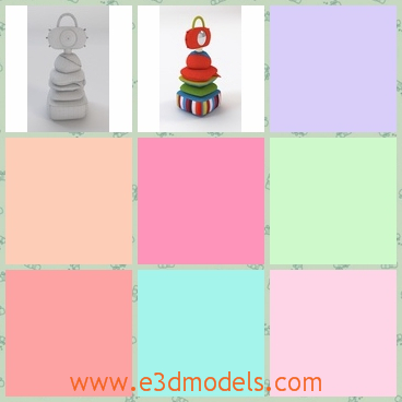 3d model the toy for babies - This is a 3d model of the toy for babies.which is colorful and lovely.The model is common and popular amongst kids.