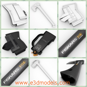 3d model the ax in special style - This is a 3d model of the ax in special style,which is new and the most common equipment.