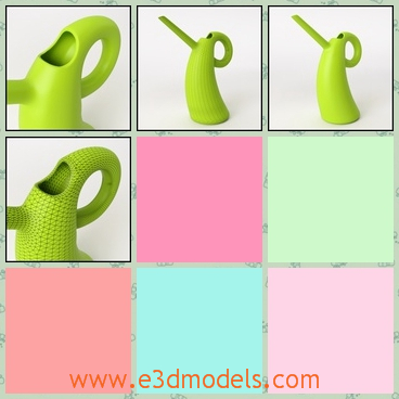 3d model the can - This is a 3d model of the can in green,which is cute and environmental.The model is usually placed in the garden.