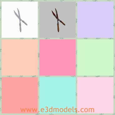 3d model the clipper - This is a 3 model of the clipper,which is the common tool used to trim the garden.The model is hard and sharp.