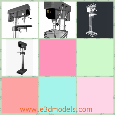 3d model the drill press - This is a 3d model of the nicely detailed drill press,whic is a must for any worl shop.The drill press is heavy and expensive.