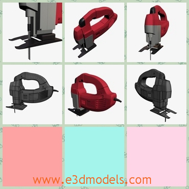 3d model the electric saw - This is a 3d model of the electric saw,which  is a high quality model.The model is sharp and made in high quality.