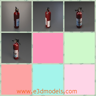 3d model the fire extinguisher - This is a 3d model about the fire extinguisher,which is small but functional in emergency.