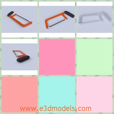 3d model the hacksaw - This is a 3d model of the hacksaw,which is the common tool in our life.The model is made in high quality.