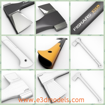 3d model the hatchet with words on it - This is a 3d model of the hatchet with words on it,which is new and sharp.The model is made in details.