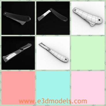 3d model the knife - This is a 3d model of the knife,which is the common tool in life.The model is small but very sharp.