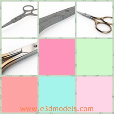 3d model the scissors - This is a 3d model of the scissors,which is made with steel materials.The model is common in life,which is used to cutting in garden.