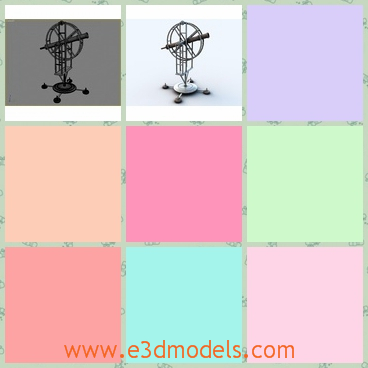 3d model the telescope - This is a 3d model of the telescope,which is made with standard materials.The model is the old and historical tool in the lab.
