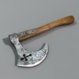 3d model the ax with a wooden handle